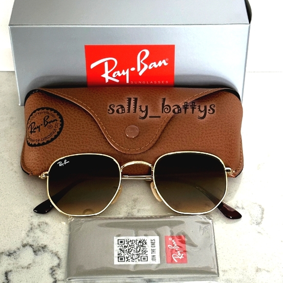 Ray-Ban (Store Display) Hexagonal Gradient Brown RB3548 - Picture 3 of 17